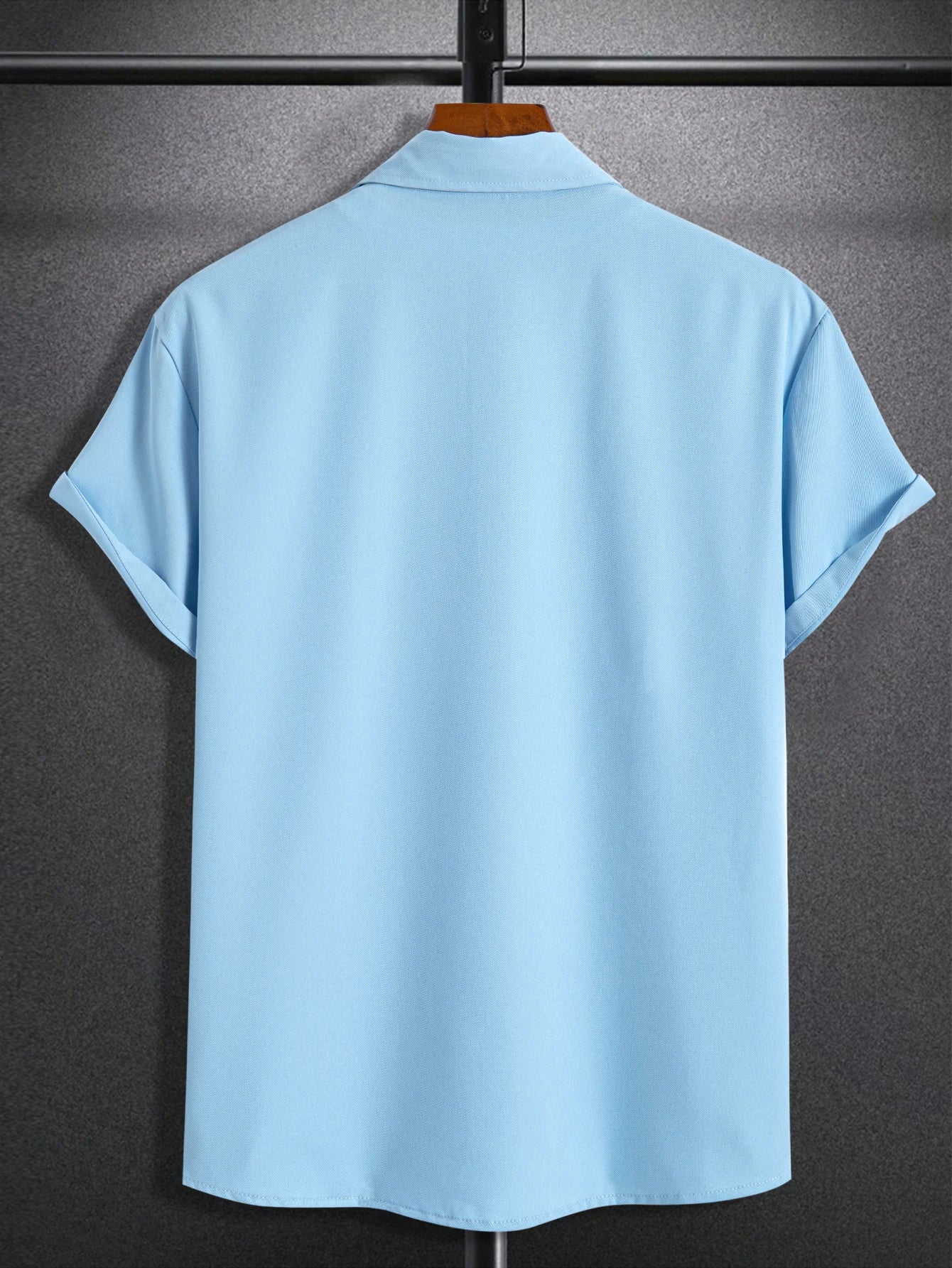 Men's short-sleeved shirt Muscle men's fitness shirt summer men's sports elastic breathable Slim show muscle short-sleeved shirt