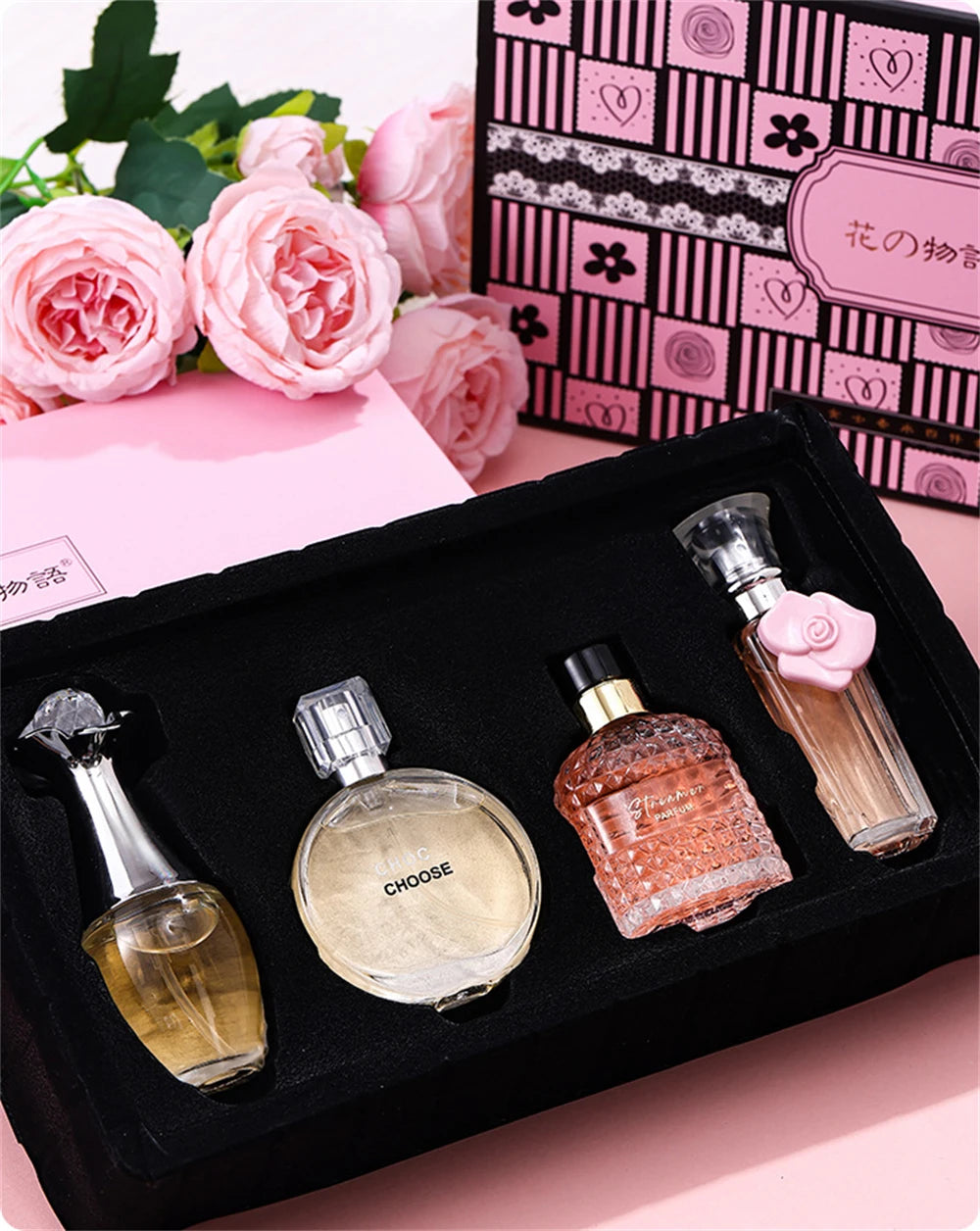 4Pcs Set Women's Perfume 100ml Fresh Natural Floral Scent Parfum Femme Spray Feminino Original Perfumes De Mujer