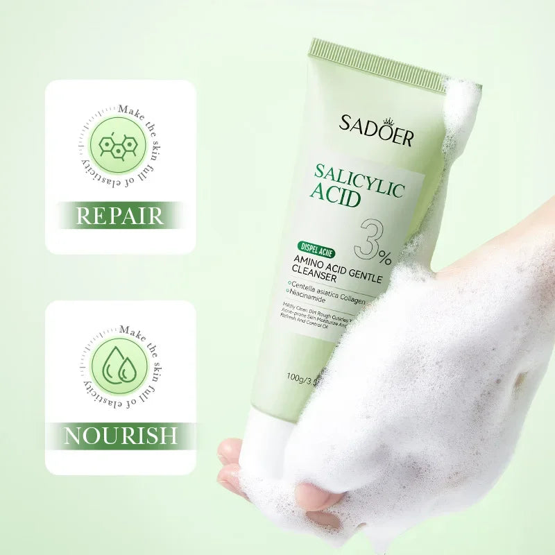 Salicylic Acid Cleansing Essence Lotion Moisturizing and Hydrating Face Cream Acne Amino Acid Skin Care Series