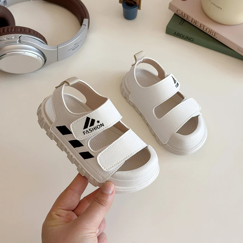 Kids Sandals Children Summer Beach Shoes for Boys Girls Toddlers Little Boy Sandals Fashion 2025 New Toes-covered Anti-kick Soft