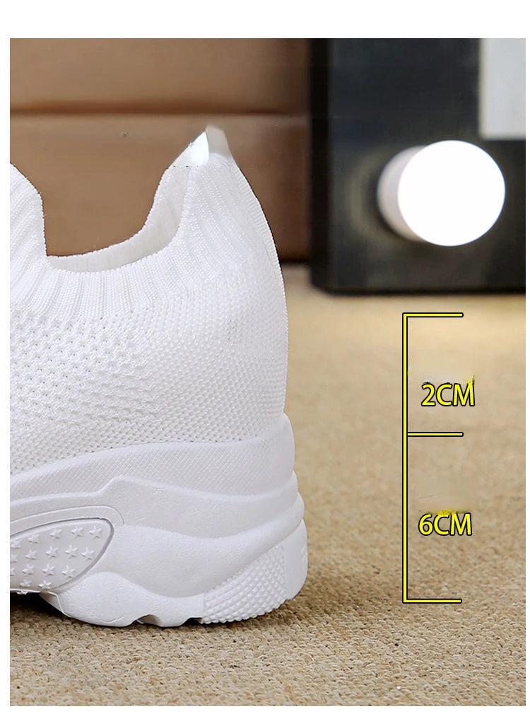 Hidden Heels Women Platform Sneakers Mesh Breathable Casual Shoes for Women Fashion Outdoor Women Running Shoes tenis de mujer