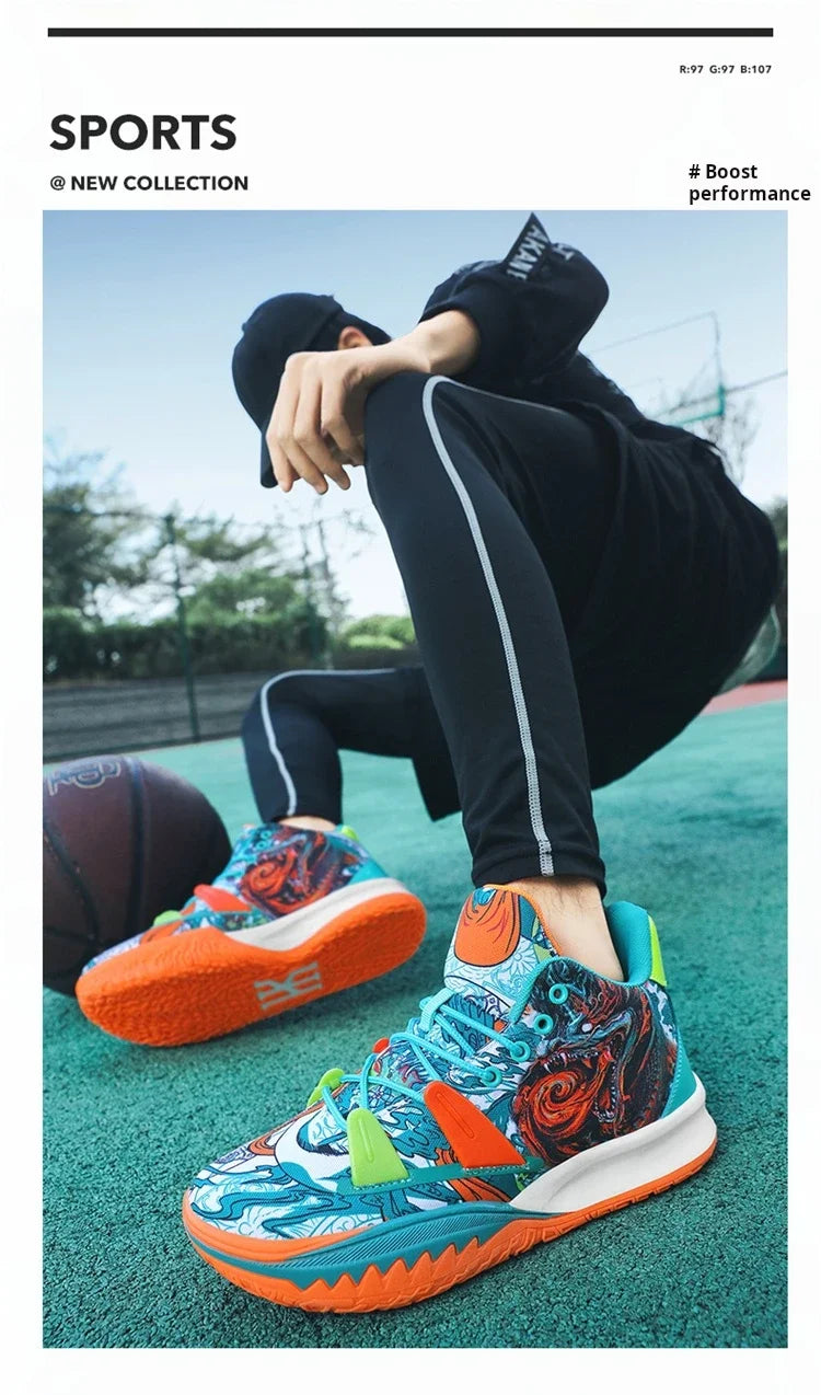 Basketball Shoes Cushion Anti Slip Sports Shoes Fitness Training Shoes Male Basketball Boots Basket Sneakers 2024 Couple Style