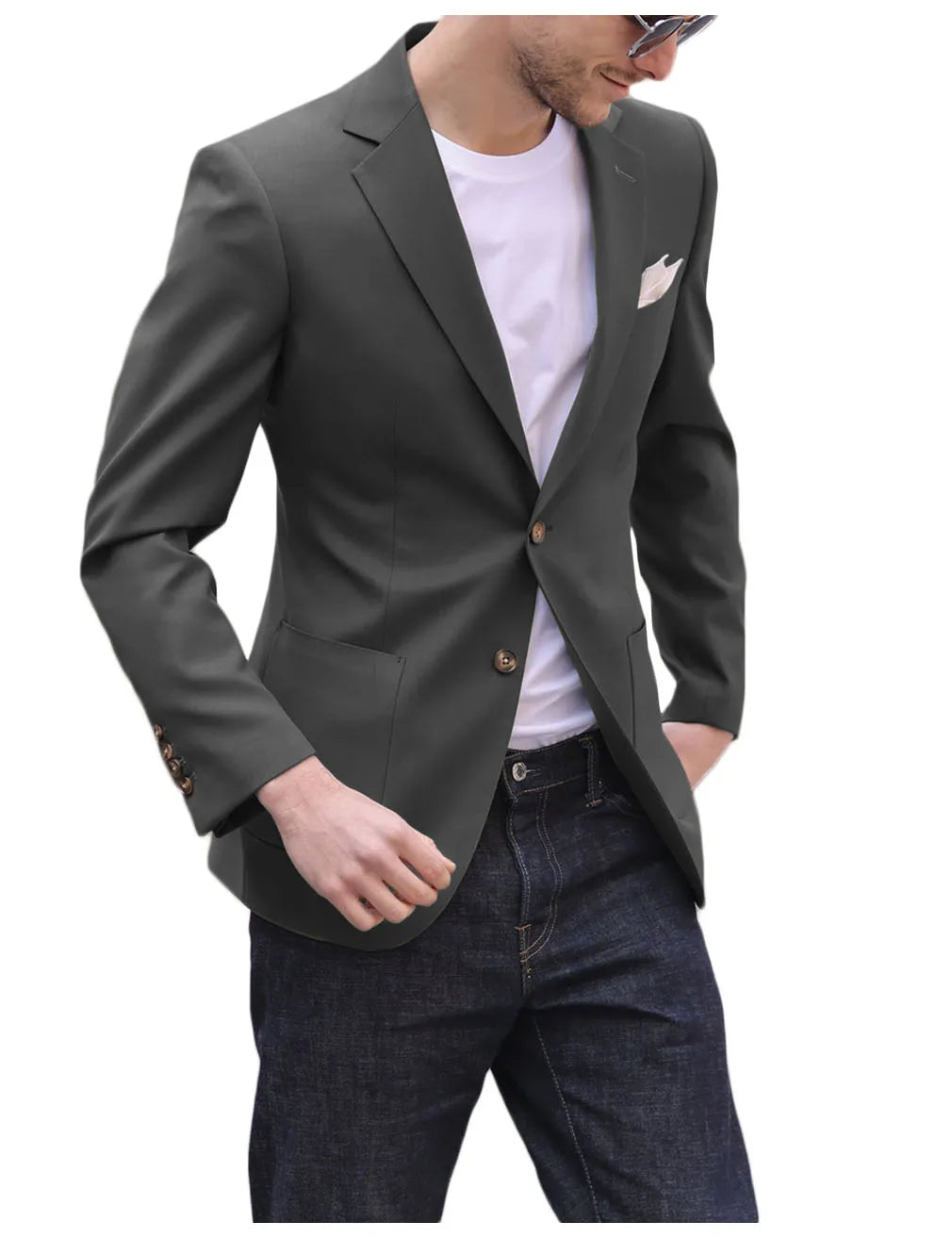 High Quality Olive Green Men's Suits Slim Fit Formal Business Casual jacket Bespoke Peaked Lapel Blazer Wedding Groom Dress