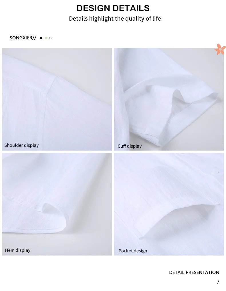 Men's short-sleeved shirts are casual, trendy, comfortable, cool on the street, versatile, simple and slimming in summer