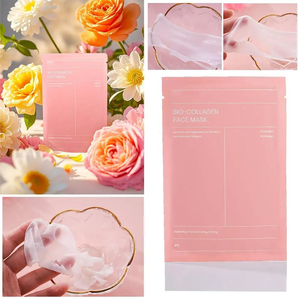 Sakura Collagen Face Mask Moisturizing Firming anti-Wrinkles fading Fine Lines Facial Mask Beauty Skin Care 1/3/5/10pcs
