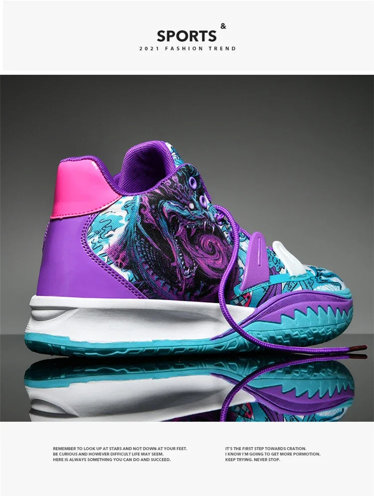 Basketball Shoes Cushion Anti Slip Sports Shoes Fitness Training Shoes Male Basketball Boots Basket Sneakers 2024 Couple Style