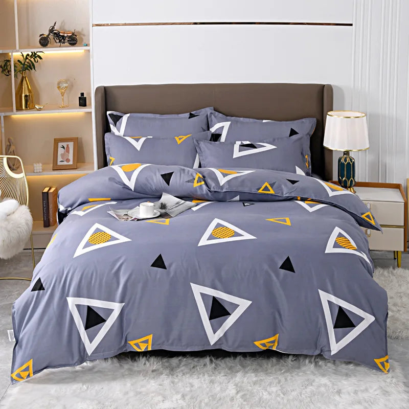 Single Pastoral Style Printed Comforter Cover 1 Pcs Skin Friendly Washed Cotton Quilt Cover Queen King Bedding for Four Seasons