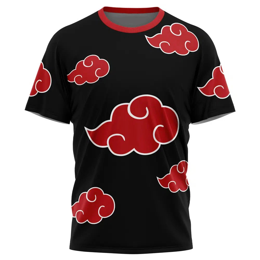 Children's Tshirt Outdoor Summer Wear Black Aloha Akatsuki Print T-Shirts Short Sleeve High Quality Breathable Kids Clothes Tops