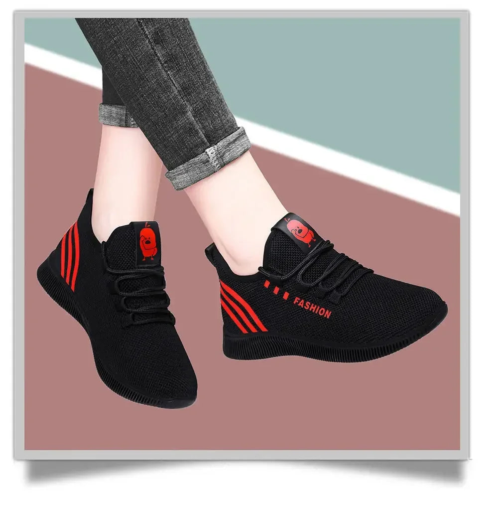 Women Tennis Shoes 2025 Spring New Fly Weaving Old Beijing Cloth Shoes Little Daisy Women's Casual Sports Shoes Walking Shoes