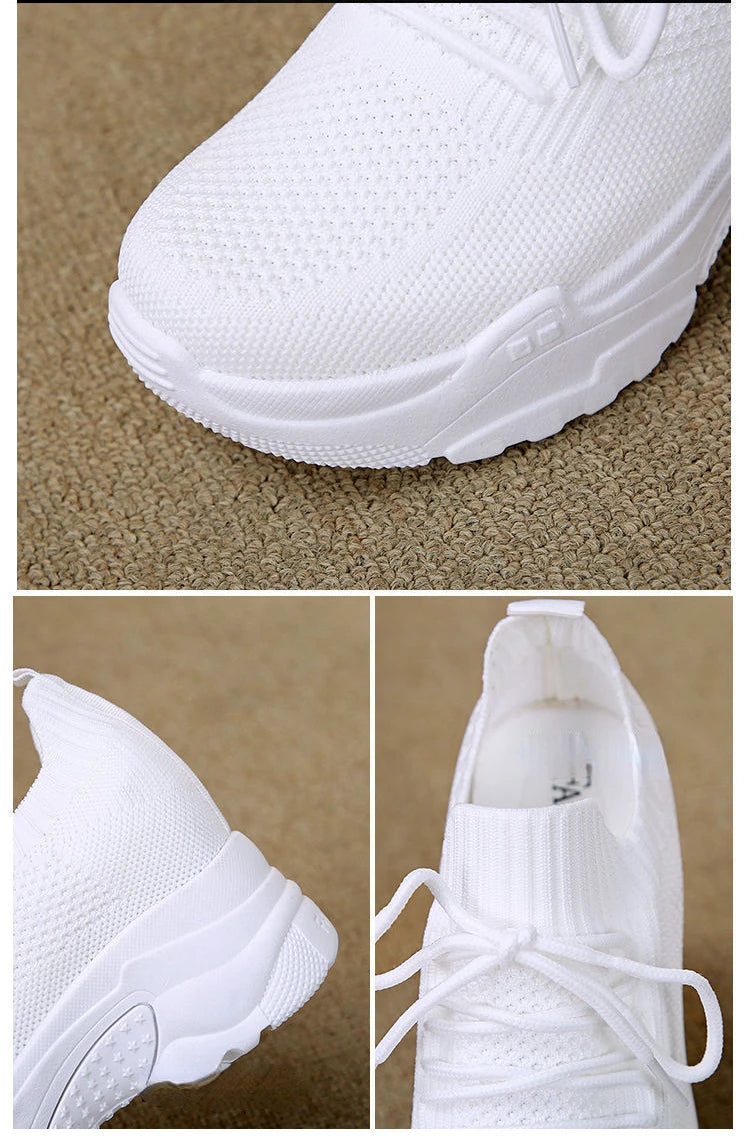Hidden Heels Women Platform Sneakers Mesh Breathable Casual Shoes for Women Fashion Outdoor Women Running Shoes tenis de mujer