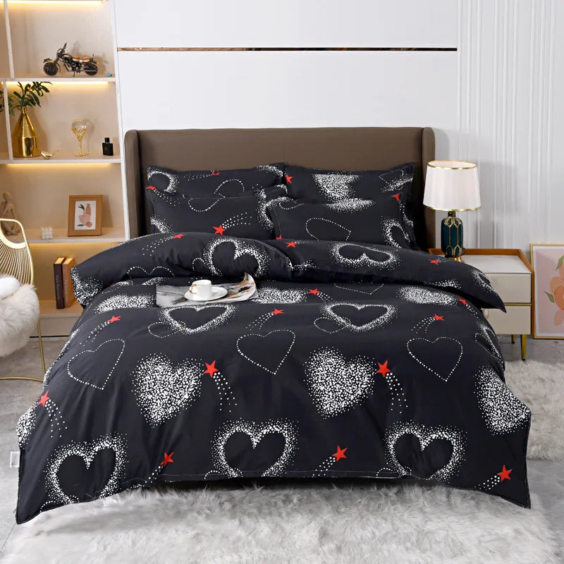 Single Pastoral Style Printed Comforter Cover 1 Pcs Skin Friendly Washed Cotton Quilt Cover Queen King Bedding for Four Seasons