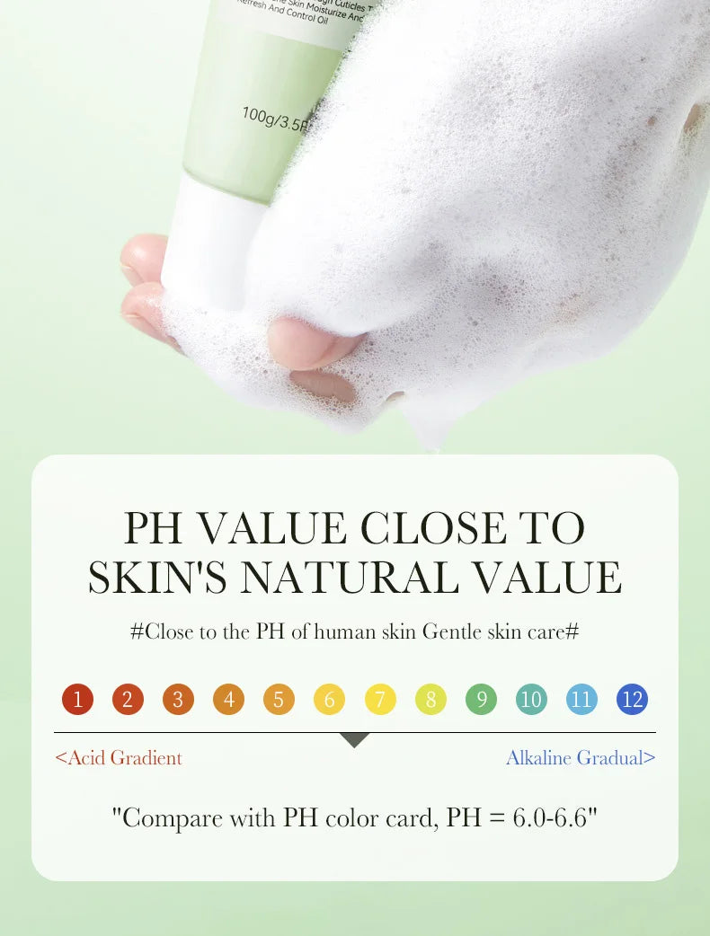 1/2pcs SADOER Salicylic Acid Facial Cleanser Face Wash Foam Face Cleanser Moisturizing Facial Cleansing Face Skin Care Products