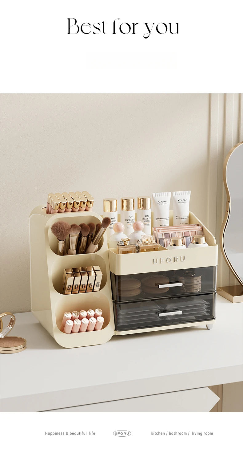 Makeup Organizer with Drawers for Vanity Spacious Cosmetic Display Case ,Perfect Storage Solution for Beauty Essential