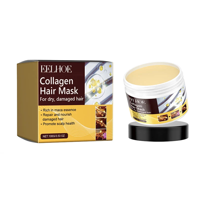 Collagen Keratin Hair Mask For Dry & Damaged Hair Revitalizing Hair Straighten Soft Smooth Moisturize Hair Treatment Hair Care