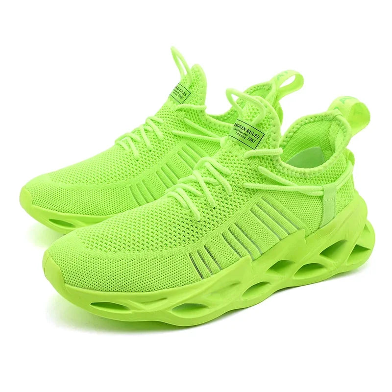 YRZL Sports Shoes Men Breathable Sneakers Comfortable Jogging Shoes for Men Non Slip Outdoor Walking Shoes Mesh Casual Sneakers