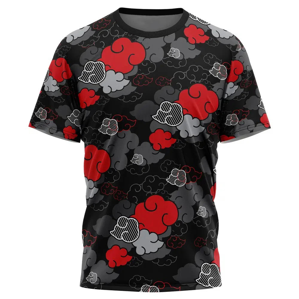 Children's Tshirt Outdoor Summer Wear Black Aloha Akatsuki Print T-Shirts Short Sleeve High Quality Breathable Kids Clothes Tops
