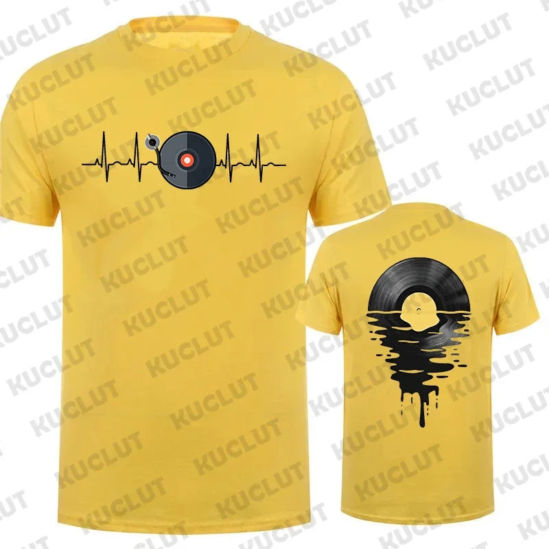 Music Lover Tee Shirts for Men Women DJ Music Gifts Clothing Phonograph Record Print Funny Tshirt T-Shirt Tee Shirt for Men