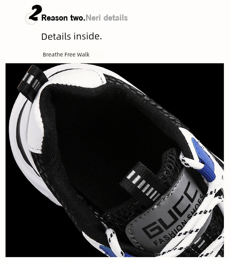 Summer Mesh Men's Breathable Shoes Sneaker Men's Summer Thin Single Mesh Plus Size Teenagers Junior High School Student Mesh Shoes