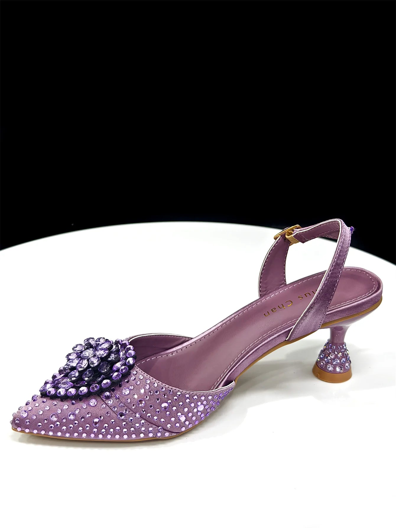 Pointed Toe High Heels Sandals for Women 2025 Elegant Blue Diamond Pumps Italian Shoes and Bags Matching Set