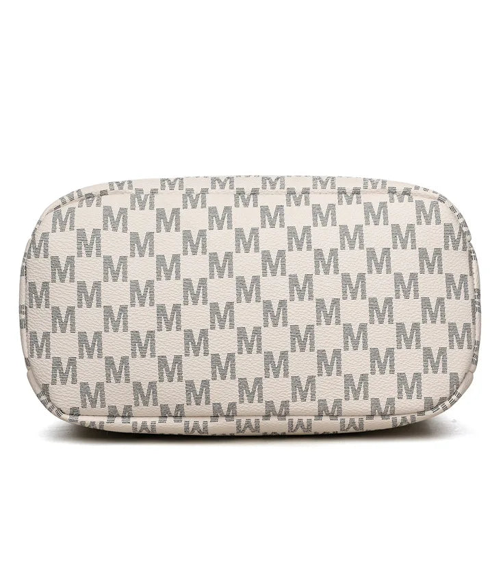 Synthetic Faux Leather Shoulder Bag For Women Retro Crossbody Bag with Golden "M" Monogram, Purse Work, Travel, Parties & Gifts