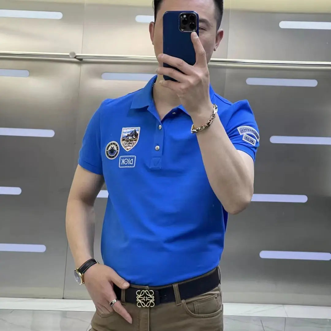 Men Short Sleeve Polo Shirt Stylish and Trendy Casual Wear Versatile for Business