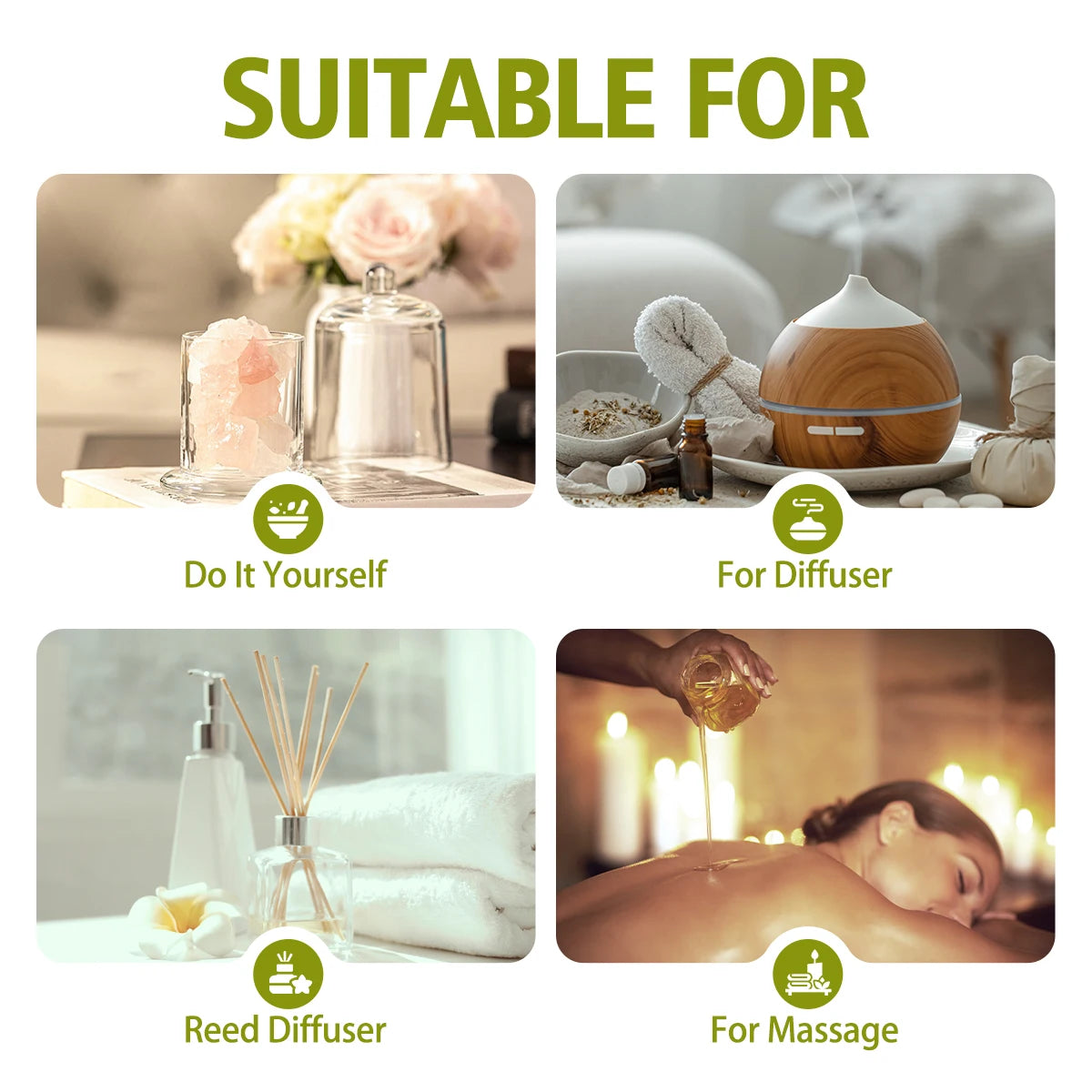 Olive essential oil, with a unique natural olive scent, extracted from plant essence, is suitable for body care and hair care.