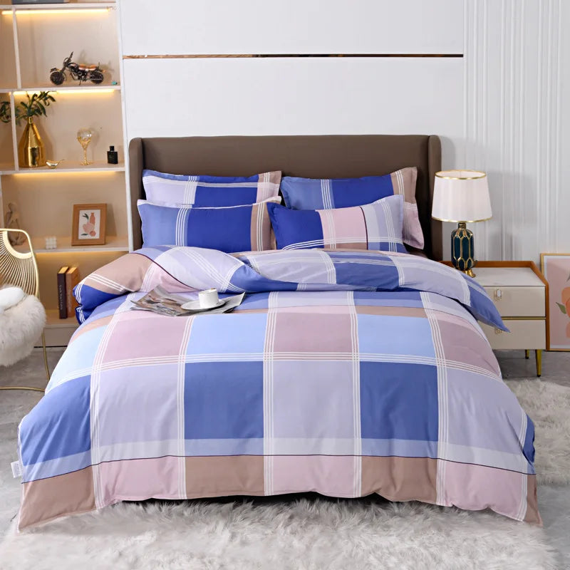 Single Pastoral Style Printed Comforter Cover 1 Pcs Skin Friendly Washed Cotton Quilt Cover Queen King Bedding for Four Seasons