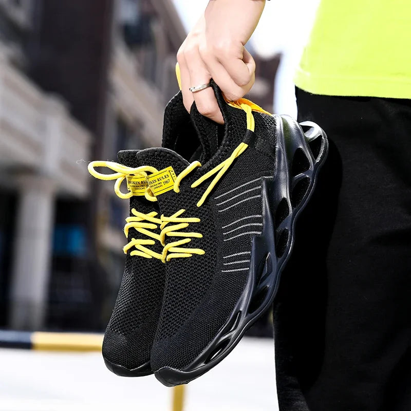 YRZL Sports Shoes Men Breathable Sneakers Comfortable Jogging Shoes for Men Non Slip Outdoor Walking Shoes Mesh Casual Sneakers