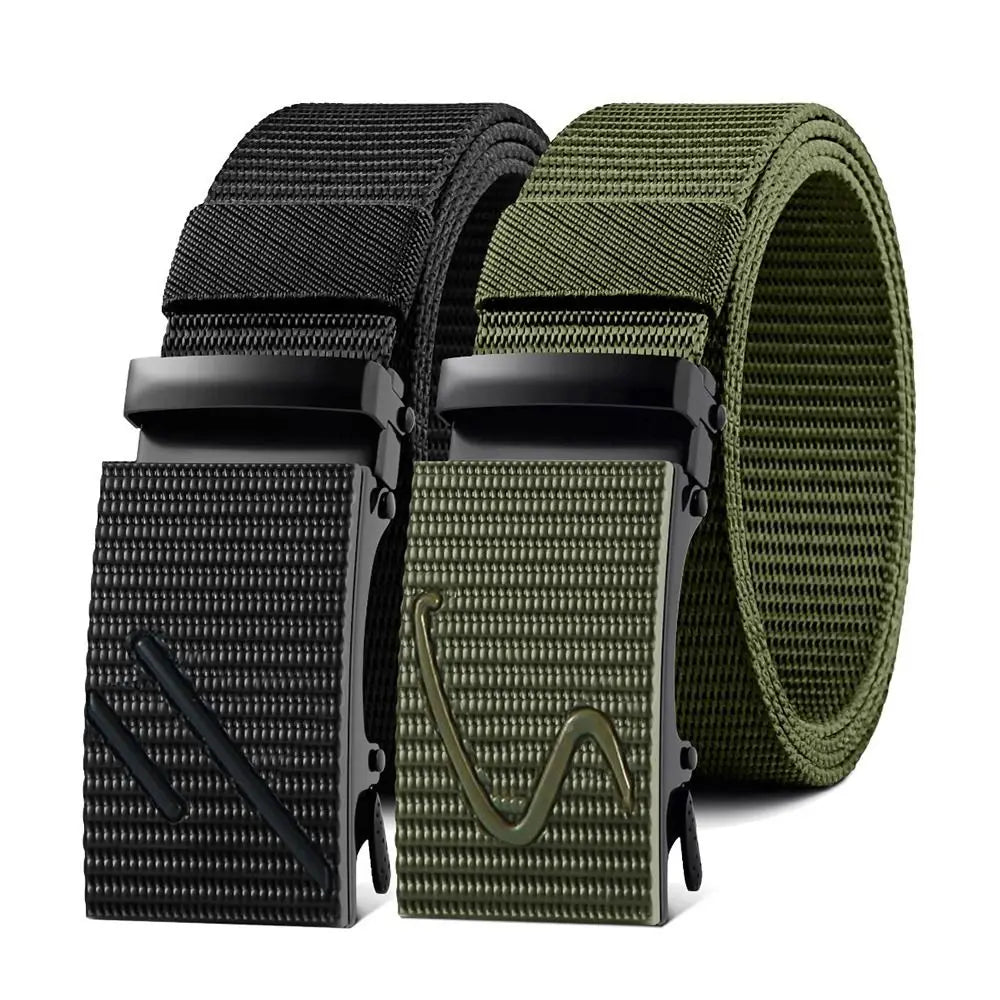 Men Nylon Belt Alloy Buckle Breathable Elastic Belts Men Cowboy Designer Belt Outdoor Casual Tactical Waistbelt Gifts