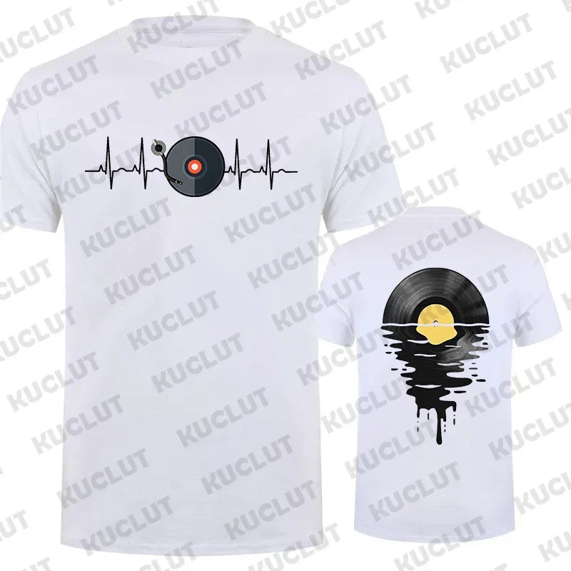 Music Lover Tee Shirts for Men Women DJ Music Gifts Clothing Phonograph Record Print Funny Tshirt T-Shirt Tee Shirt for Men