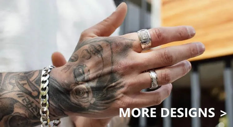 Natural Gemstone Tiger Eye Signet Ring Stainless Steel Waterproof Handmade Jewellery Rings for Men Women Father Boyfriend Gift