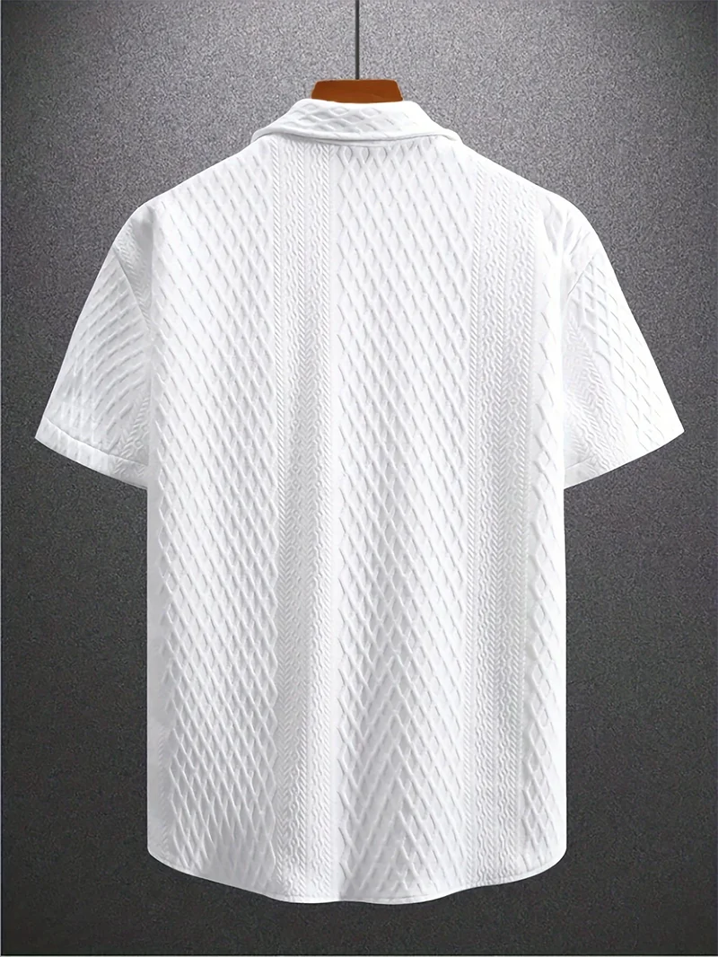 Men's Oversized Streetwear Short Sleeve Shirt - Hip Hop Trendy Loose Fit T-Shirt - Urban Fashion Style