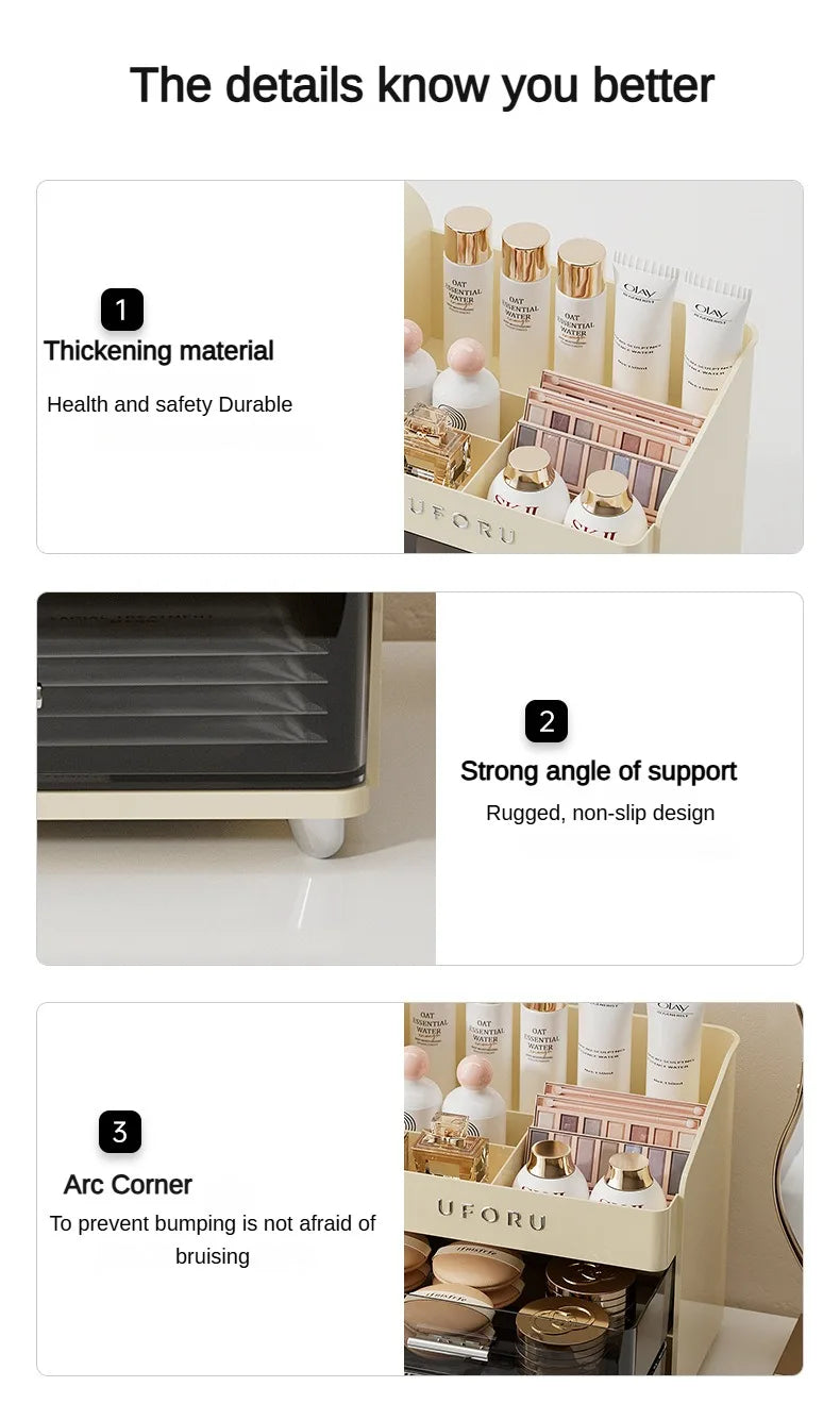 Makeup Organizer with Drawers for Vanity Spacious Cosmetic Display Case ,Perfect Storage Solution for Beauty Essential