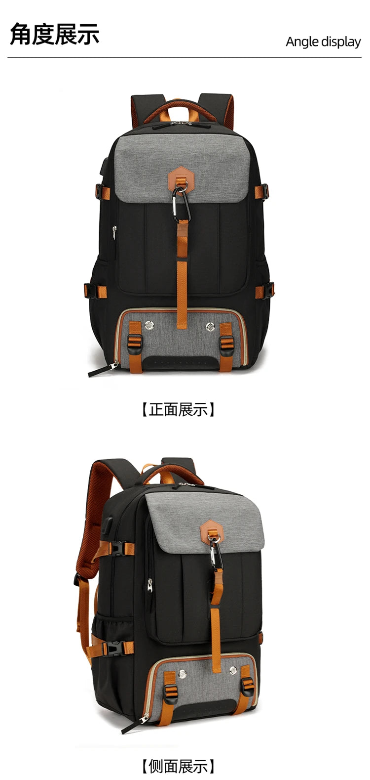 Backpack for men, large capacity travel bag, outdoor waterproof luggage bag, business trip hiking bag, student backpack, backpac