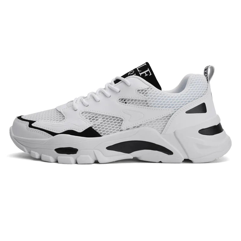 Mesh Men's Sneakers white summer platform sneakers Stylish Lace-up Male Sneaker Breathable Man Tenis Footwear men's sports shoes