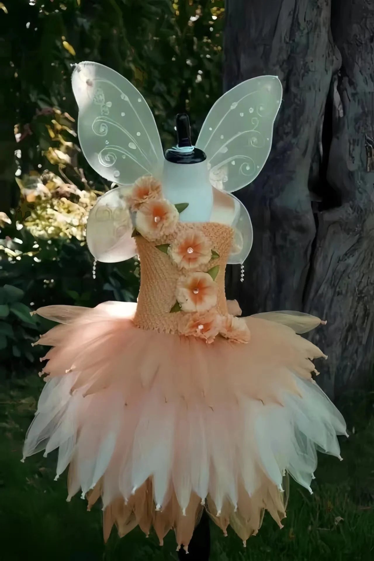 Green Woodland Fairy Dresses for Girls Jungle Forest Fairies Costumes Wood Elf Princess Ballet Tutus Outfit with Wings
