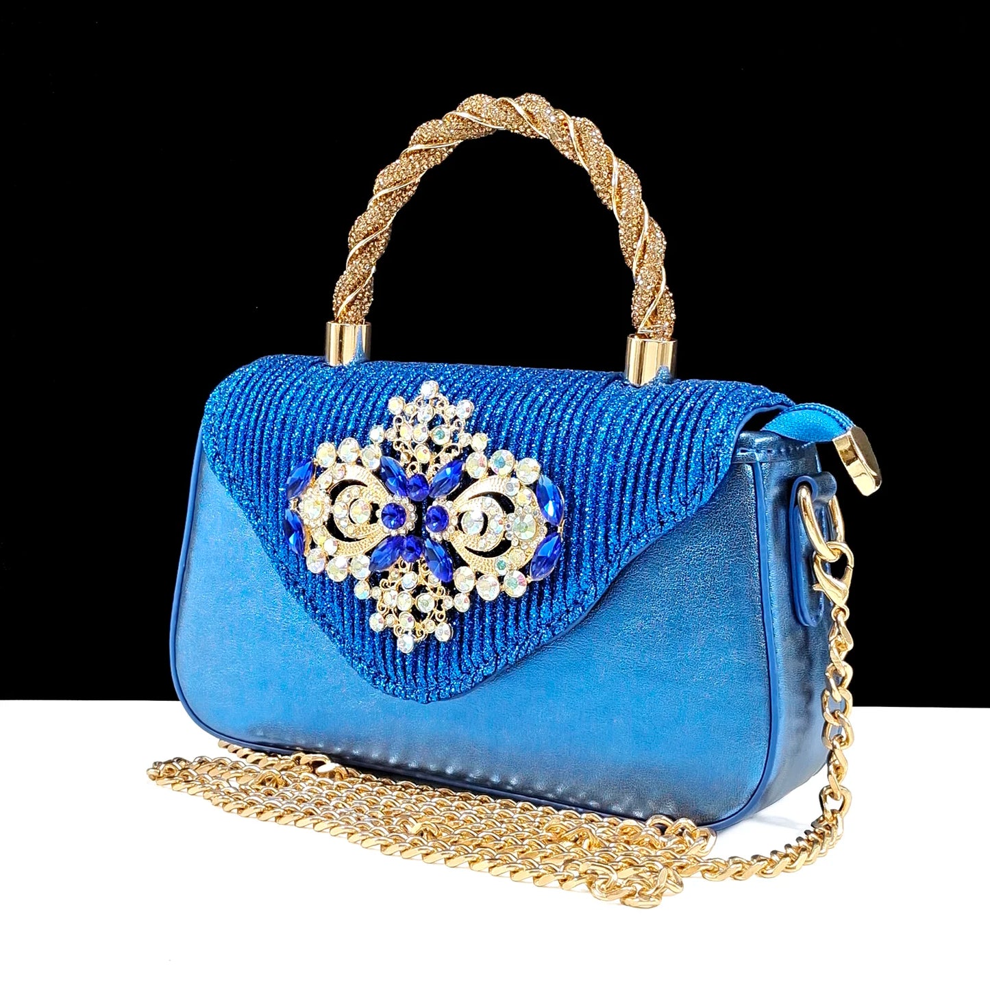 Italian Design Peach Color Pointed Toe Shoe & Bag Set Rhinestone Luxury  Women's High Heels for Parties By QSGFC