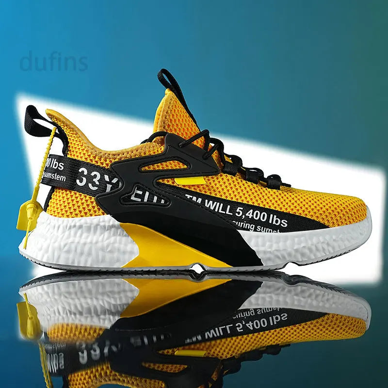 Men's new shoes sneakers light casual fashion running elastic leisure outdoor mesh summer sports tennis man walking 2025 size