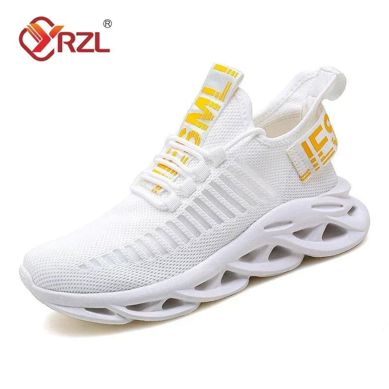 YRZL Men Shoes Sport Comfortable Sneakers Breathable Couple Running Shoes Women Tenis Sports Shoe White Walking Man Sneakers