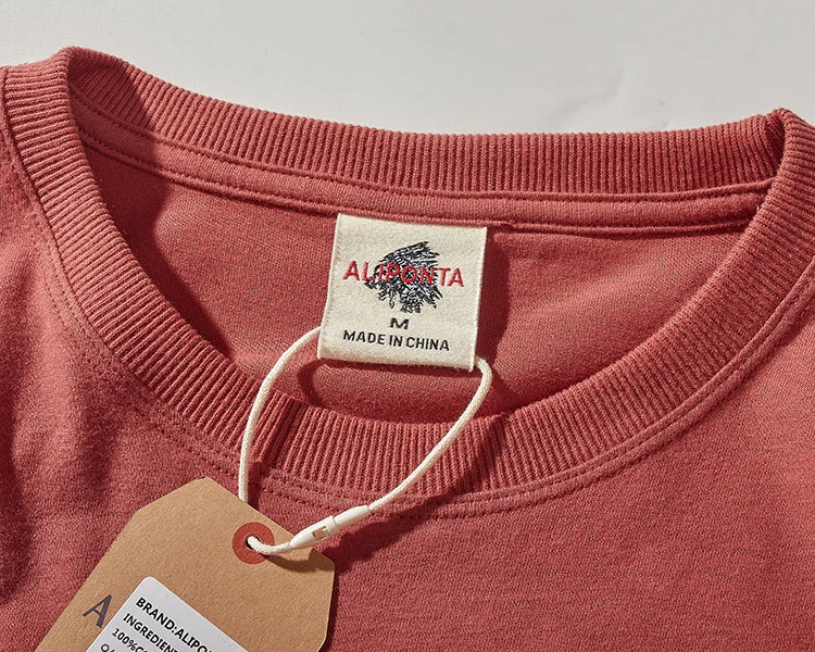 Short sleeve t-shirt men's European and American trend half sleeve washed cotton summer new youth leisure round neck T