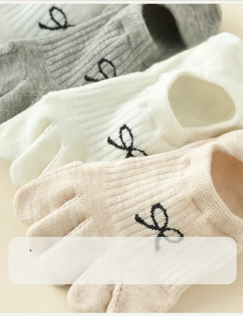 5 Pairs Five Finger Socks Women  Anti-slip Cotton Toe Socks with Separate Fingers Sports Summer Thin Slipper Socks