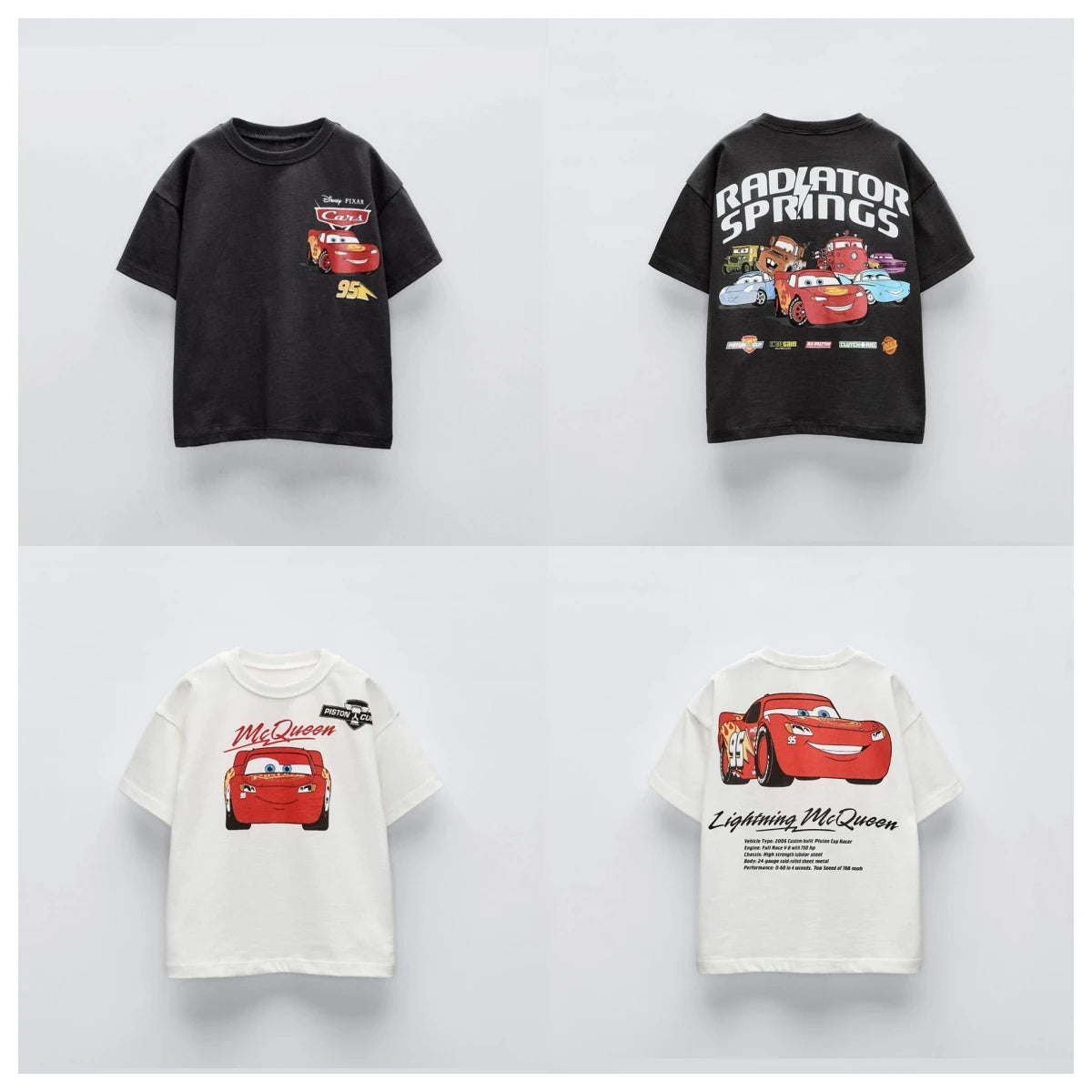 Potdemiel Summer Kids T-shirt Short Sleeve Top Cartoon Cars Pixar Lightning Mcqueen Printed Boys Clothes Baby Tops
