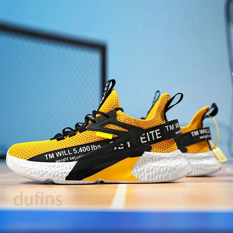 Men's new shoes sneakers light casual fashion running elastic leisure outdoor mesh summer sports tennis man walking 2025 size