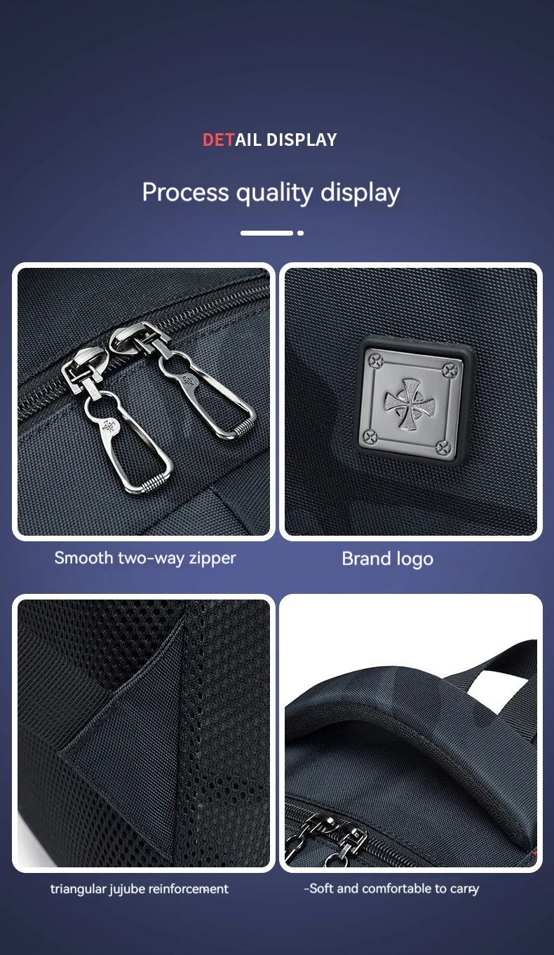 Backpack, male student backpack, computer bag, travel large capacity, thick, handsome, durable, dirt resistant