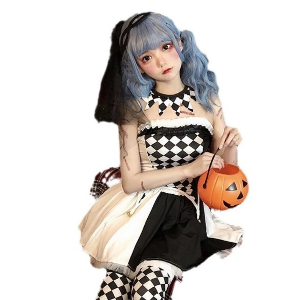 Halloween costume circus performance outfit clown costume cosplay performance outfit role-playing