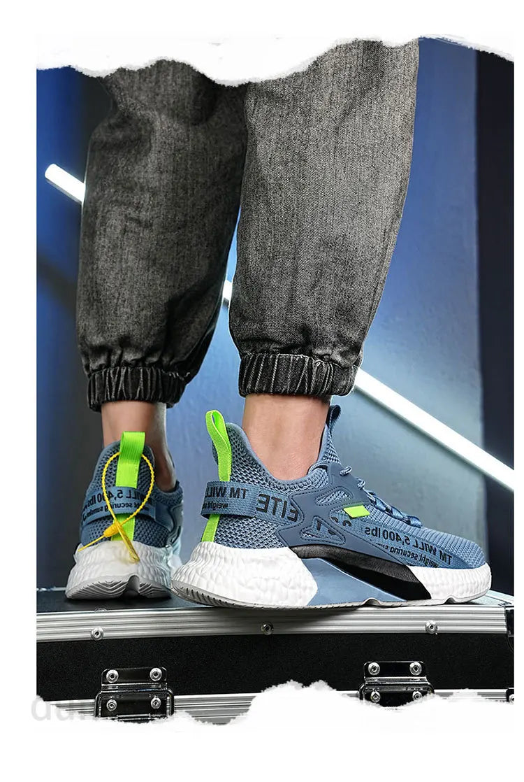 Men's new shoes sneakers light casual fashion running elastic leisure outdoor mesh summer sports tennis man walking 2025 size