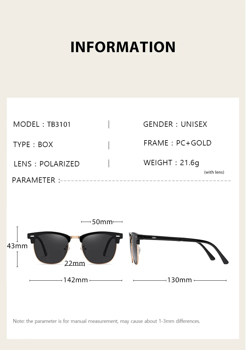 Folding HD Polarized Men Women Sunglasses Designer Club Brand Folded Driving Sun Glasses Blinded DroppShipping Master Shades