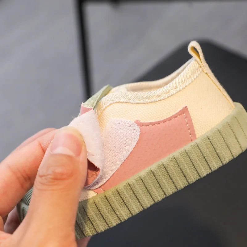 Kids Shoes Girls Boys Sneakers Canvas Toddler Breathable Shoes Spring Running Sport Baby Soft Unisex Casule Sneaker for 1-8Y