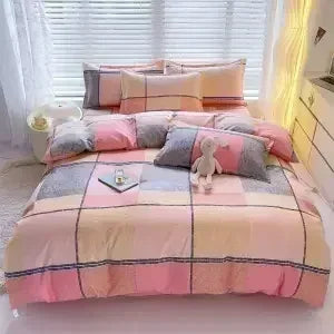 New Winter Warm Green Checkered Duvet Cover 140cm * 200cm 160cm * 200cm 180cm * 200cm Single Bed Double Bed QUEEN SIZE Bed Sack