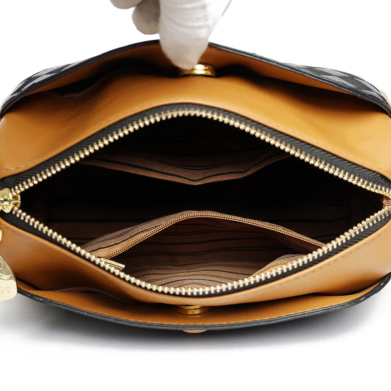 Women High Quality Soft Leather Shoulder Bags Luxury Designer Purses Crossbody Bag Ladies Vintage Messenger Commuting Sac A Main